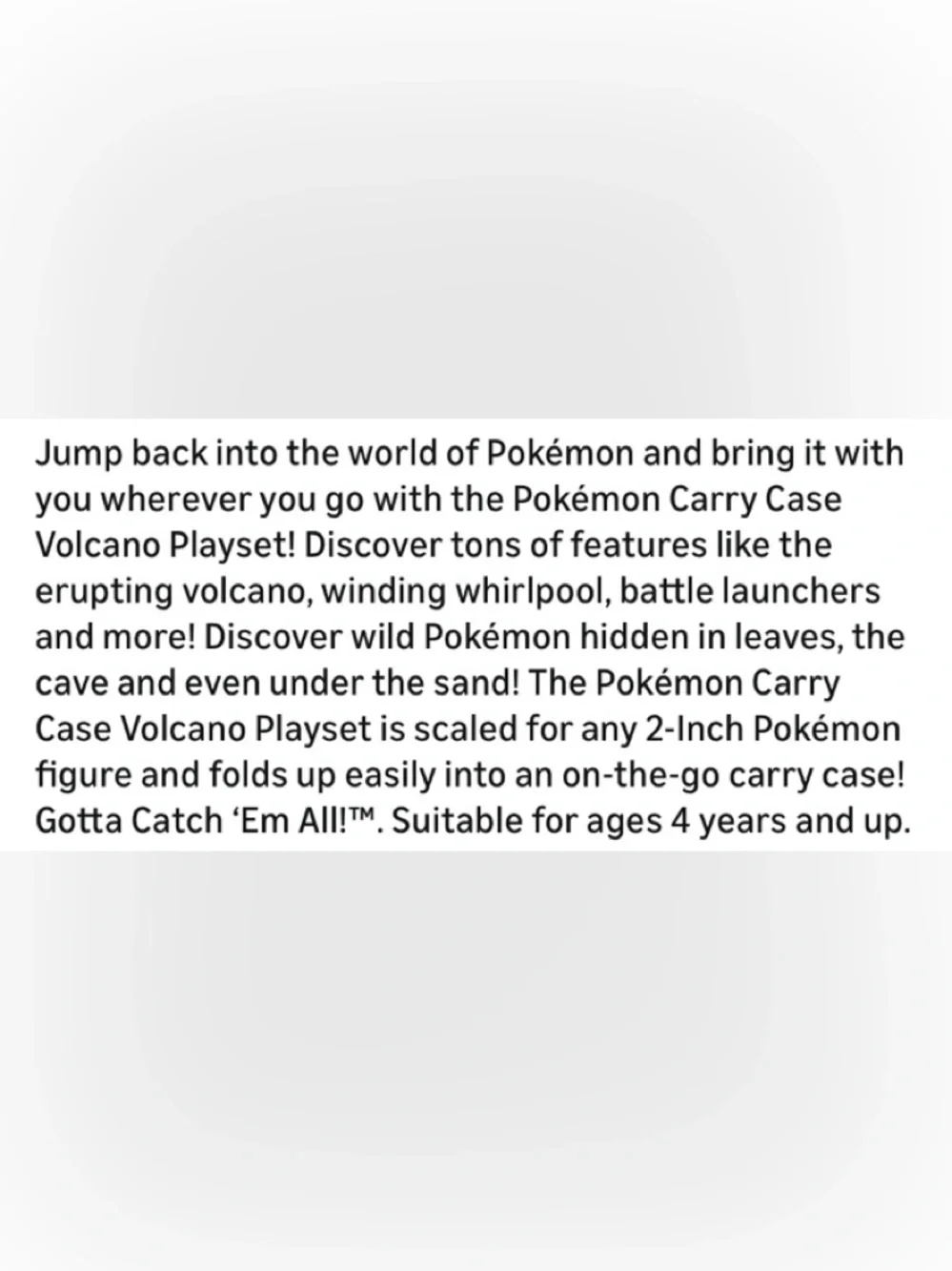 Pokemon Volcano Playset with Pikachu Figure  & carrying case